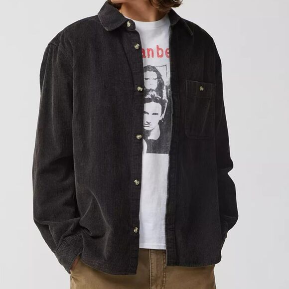 Urban Outfitters Other - UO Brown Big Corduroy Work Shirt Size M Oversized Wide Wale Cotton